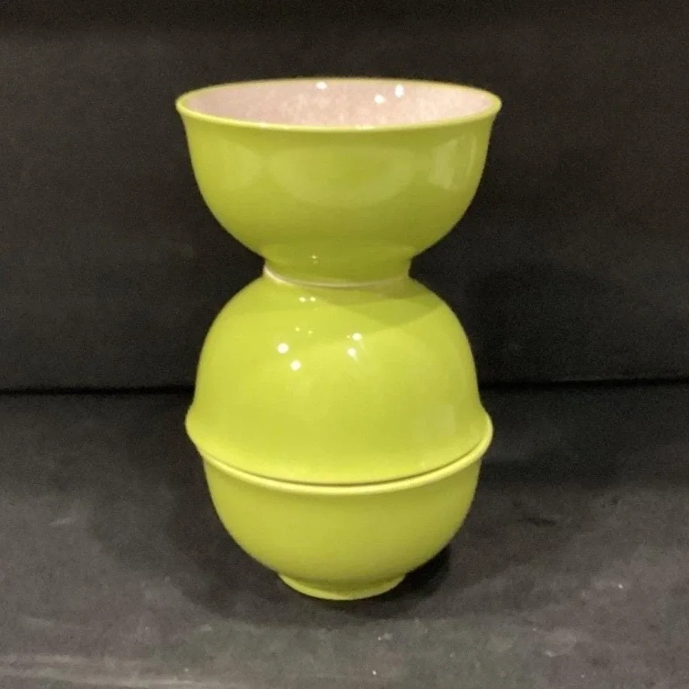 Jameson & Tailor Lime Green Cereal Bowls, Set of 3, Vintage Boutique Kitchenware